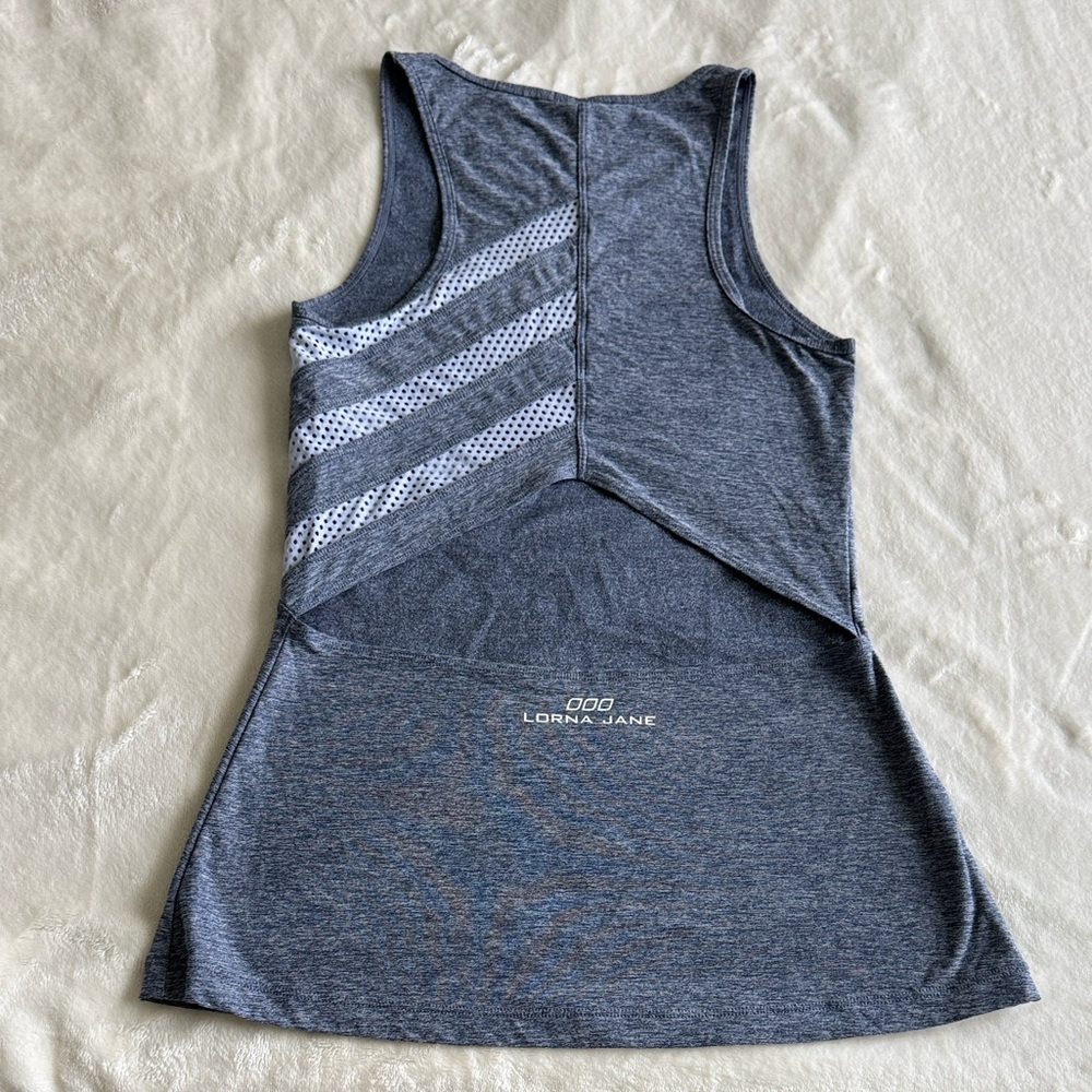 Lorna Jane Blue Tank Top with Back Cutout